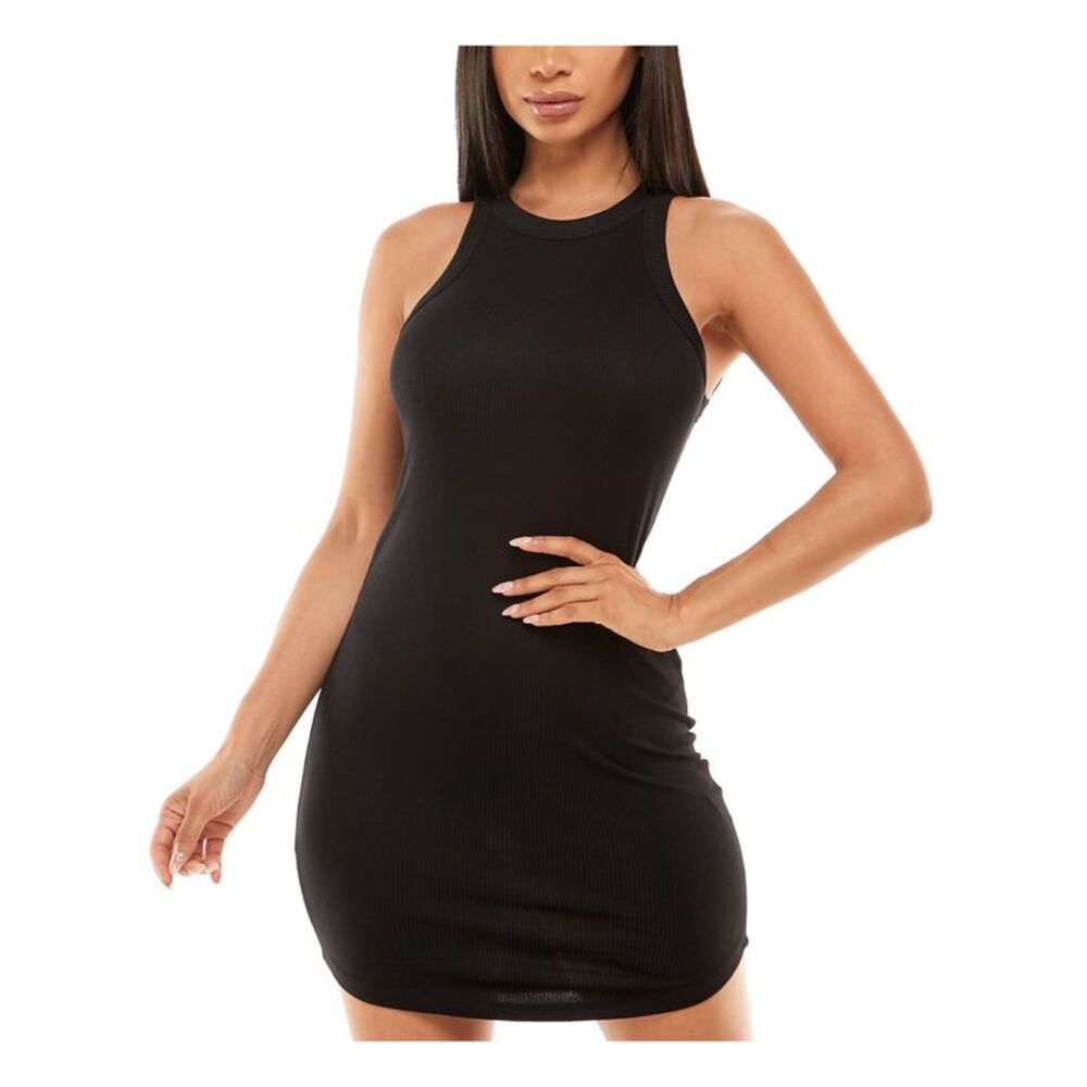 ALMOST FAMOUS Black Stretch Sleeveless Mini Dress L